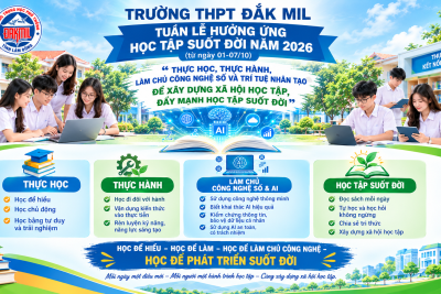 TRƯỜNG THPT ĐẮK MIL HƯỞNG ỨNG TUẦN LỄ HỌC TẬP SUỐT ĐỜI NĂM 2026