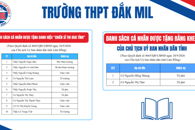 Thi đua, khen thưởng năm học 2025-2026