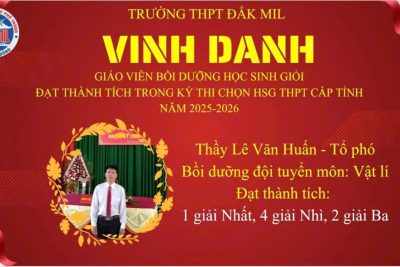 Vinh danh giáo viên bồi dưỡng và học sinh đạt giải trong Kỳ thi HSG THPT cấp tỉnh năm học 2025 – 2026